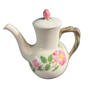 Franciscan Desert Rose Vintage Coffee Pot Teapot Floral Pink Rose  Handle READ